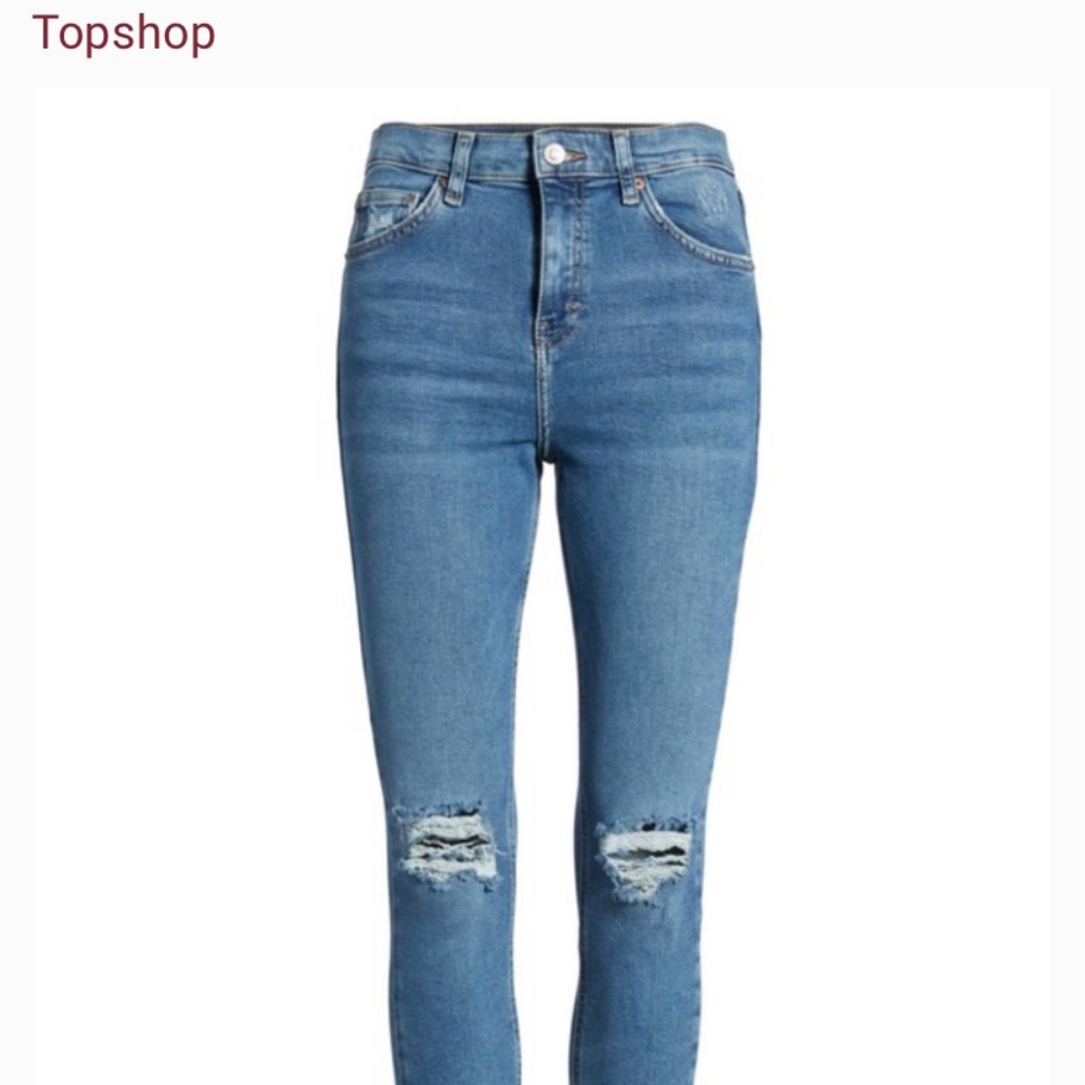 Topshop lightly ribbed jeans